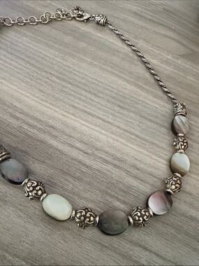 Brighton necklace featuring mother of pearls abalone stones NWOT